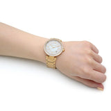  Shop Authentic Michael Kors Parker Mother of Pearl White Dial Gold Steel Strap Watch For Women - MK4693 - Luxxuri