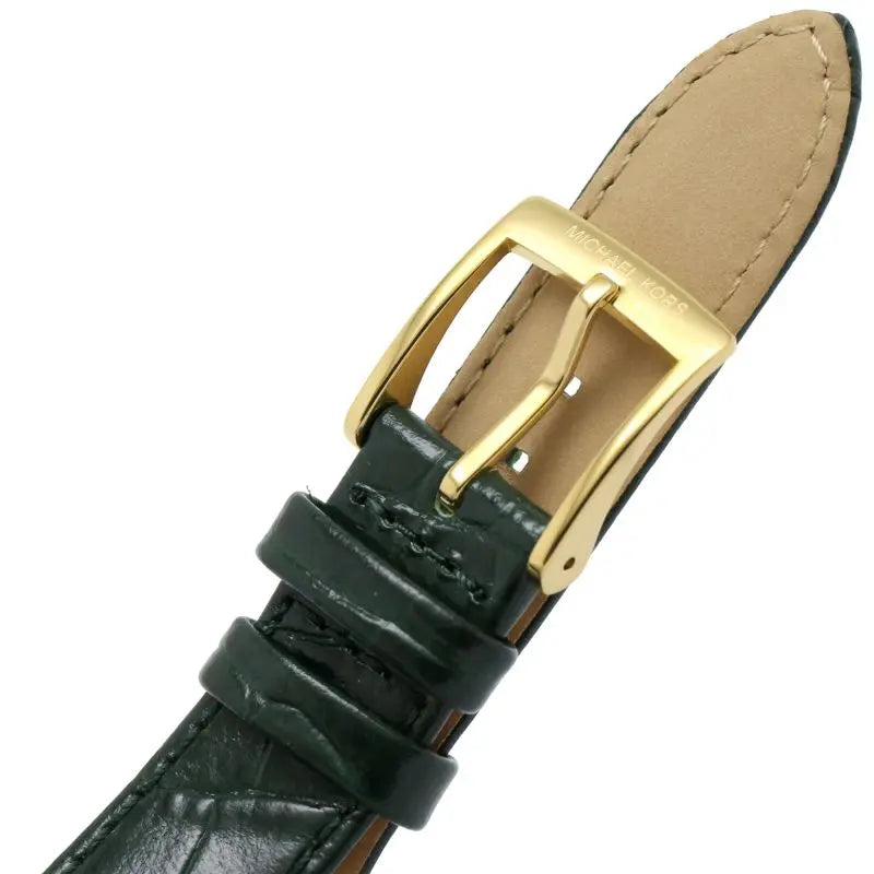  Shop Authentic Michael Kors Emery Quartz Diamonds Green Dial Green Leather Strap Watch For Women - MK4697 - Luxxuri