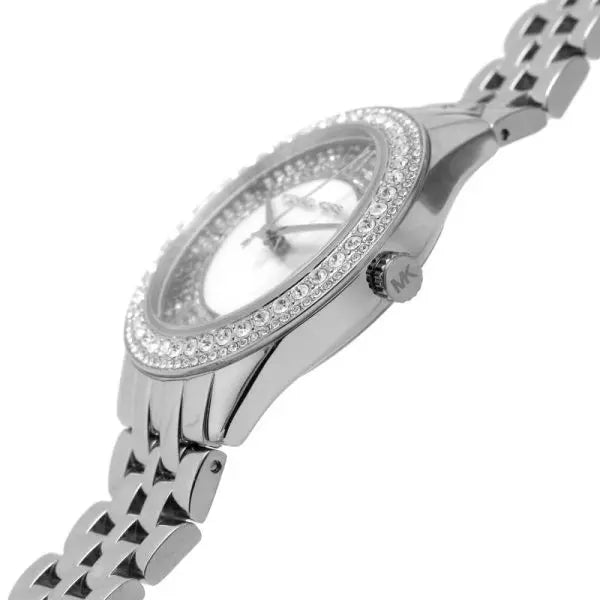  Shop Authentic Michael Kors Harlowe Three-Hand Quartz Silver Dial Silver Steel Strap Watch For Women - MK4708 - Luxxuri