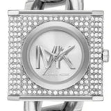  Shop Authentic Michael Kors Chain Lock Pave Silver Dial Silver Steel Strap Watch For Women - MK4718 - Luxxuri