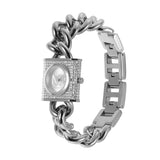  Shop Authentic Michael Kors Chain Lock Pave Silver Dial Silver Steel Strap Watch For Women - MK4718 - Luxxuri