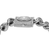  Shop Authentic Michael Kors Chain Lock Pave Silver Dial Silver Steel Strap Watch For Women - MK4718 - Luxxuri