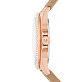  Shop Authentic Michael Kors Mini Everest Crystals White Dial Brown Leather Strap Watch for Women - MK4719 - Luxxuri