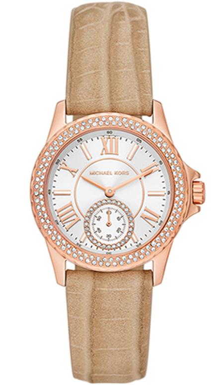  Shop Authentic Michael Kors Mini Everest Crystals White Dial Brown Leather Strap Watch for Women - MK4719 - Luxxuri