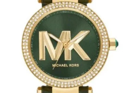  Shop Authentic Michael Kors Parker Green Dial Green Leather Strap Watch For Women - MK4724 - Luxxuri