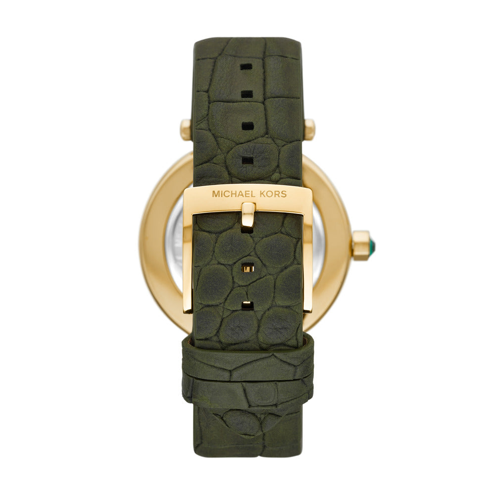  Shop Authentic Michael Kors Parker Green Dial Green Leather Strap Watch For Women - MK4724 - Luxxuri