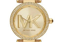  Shop Authentic Michael Kors Parker Three-Hand Gold Dial Brown Leather Strap Watch For Women - MK4725 - Luxxuri