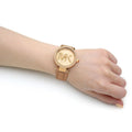  Shop Authentic Michael Kors Parker Three-Hand Gold Dial Brown Leather Strap Watch For Women - MK4725 - Luxxuri