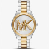  Shop Authentic Michael Kors Slim Runway Three Hand Silver Dial Two Tone Steel Strap Watch For Women - MK4735 - Luxxuri