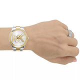  Shop Authentic Michael Kors Slim Runway Three Hand Silver Dial Two Tone Steel Strap Watch For Women - MK4735 - Luxxuri