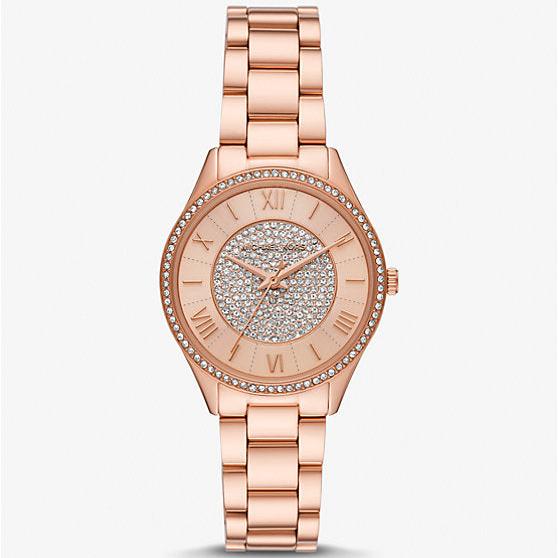  Shop Authentic Michael Kors Lauryn Three-Hand Crystals Rose Gold Dial Rose Gold Steel Strap Watch for Women - MK4736 - Luxxuri
