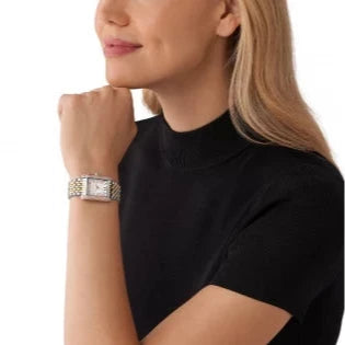  Shop Authentic Michael Kors Emery Three-Hand White Dial Two Tone Steel Strap Watch for Women - MK4744 - Luxxuri