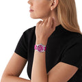  Shop Authentic Michael Kors Lexington Quartz Fuchsia Dial Fuchsia Leather Strap Watch For Women - MK4749 - Luxxuri