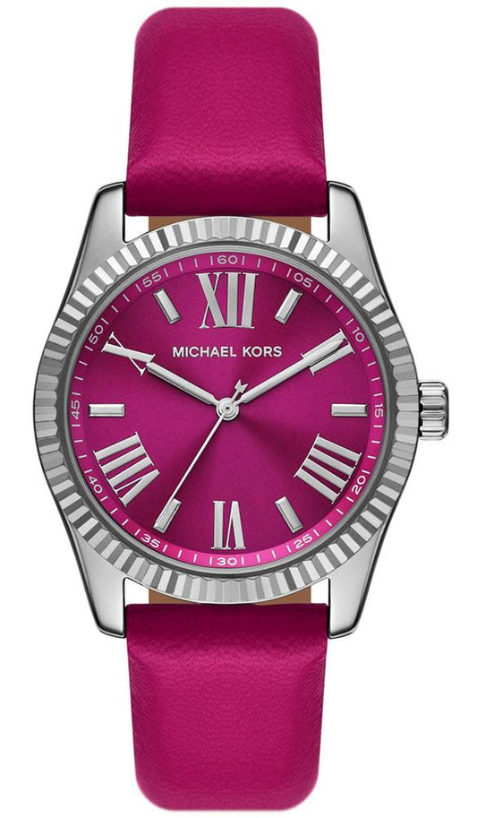  Shop Authentic Michael Kors Lexington Quartz Fuchsia Dial Fuchsia Leather Strap Watch For Women - MK4749 - Luxxuri