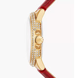  Shop Authentic Michael Kors Camille Three-Hand Red Dial Red Leather Strap Watch for Women - MK4750 - Luxxuri