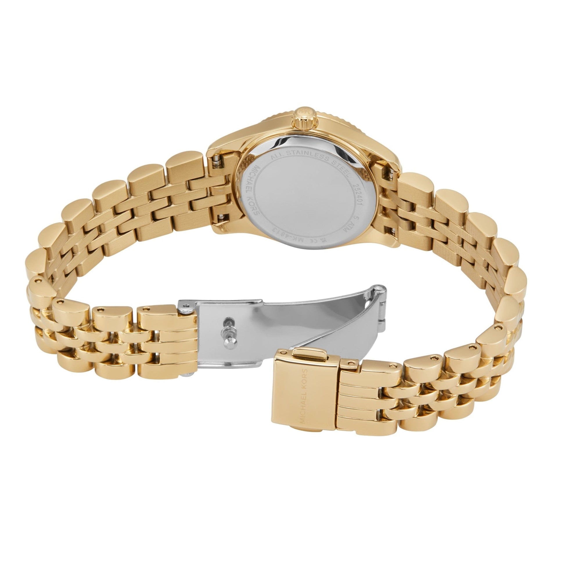  Shop Authentic Michael Kors Lexington Three Hand Blue Dial Gold Steel Strap Watch for Women - MK4813 - Luxxuri