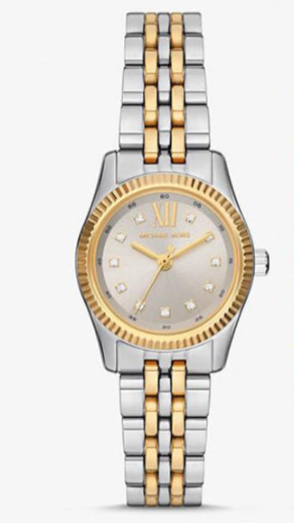  Shop Authentic Michael Kors Lexington Three-Hand Silver Dial Two Tone Steel Strap Watch for Women - MK4815 - Luxxuri