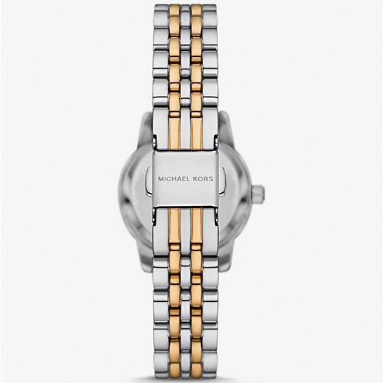  Shop Authentic Michael Kors Lexington Three-Hand Silver Dial Two Tone Steel Strap Watch for Women - MK4815 - Luxxuri