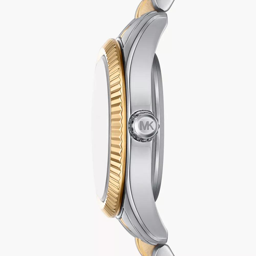  Shop Authentic Michael Kors Lexington Three-Hand Silver Dial Two Tone Steel Strap Watch for Women - MK4815 - Luxxuri