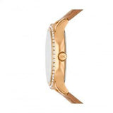  Shop Authentic Michael Kors Sage Three-Hand Mother of Pearl White Dial Brown Leather Strap Watch for Women - MK4819 - Luxxuri