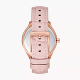  Shop Authentic Michael Kors Sage Three-Hand Mother of Pearl Pink Dial Pink Leather Strap Watch for Women - MK4820 - Luxxuri