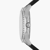  Shop Authentic Michael Kors Sage Three-Hand Mother of Pearl White Dial Black Leather Strap Watch for Women - MK4821 - Luxxuri