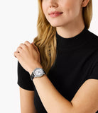  Shop Authentic Michael Kors Sage Three-Hand Mother of Pearl White Dial Black Leather Strap Watch for Women - MK4821 - Luxxuri