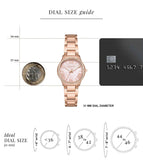  Shop Authentic Michael Kors Sage Three-Hand Crystals Mother of Pearl Dial Rose Gold Steel Strap Watch for Women - MK4823 - Luxxuri