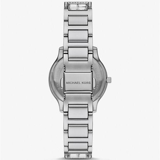  Shop Authentic Michael Kors Sage Pavé Crystals Silver Dial Silver Steel Strap Watch for Women - MK4825LE - Luxxuri