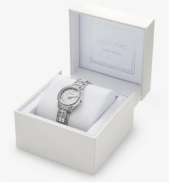 Michael Kors Sage Pavé Crystals Silver Dial Silver Steel Strap Watch for Women - MK4825LE