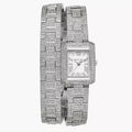  Shop Authentic Michael Kors Emery Pave Double Wrap Crystals White Dial Silver Steel Strap Watch for Women - MK4836 - Luxxuri