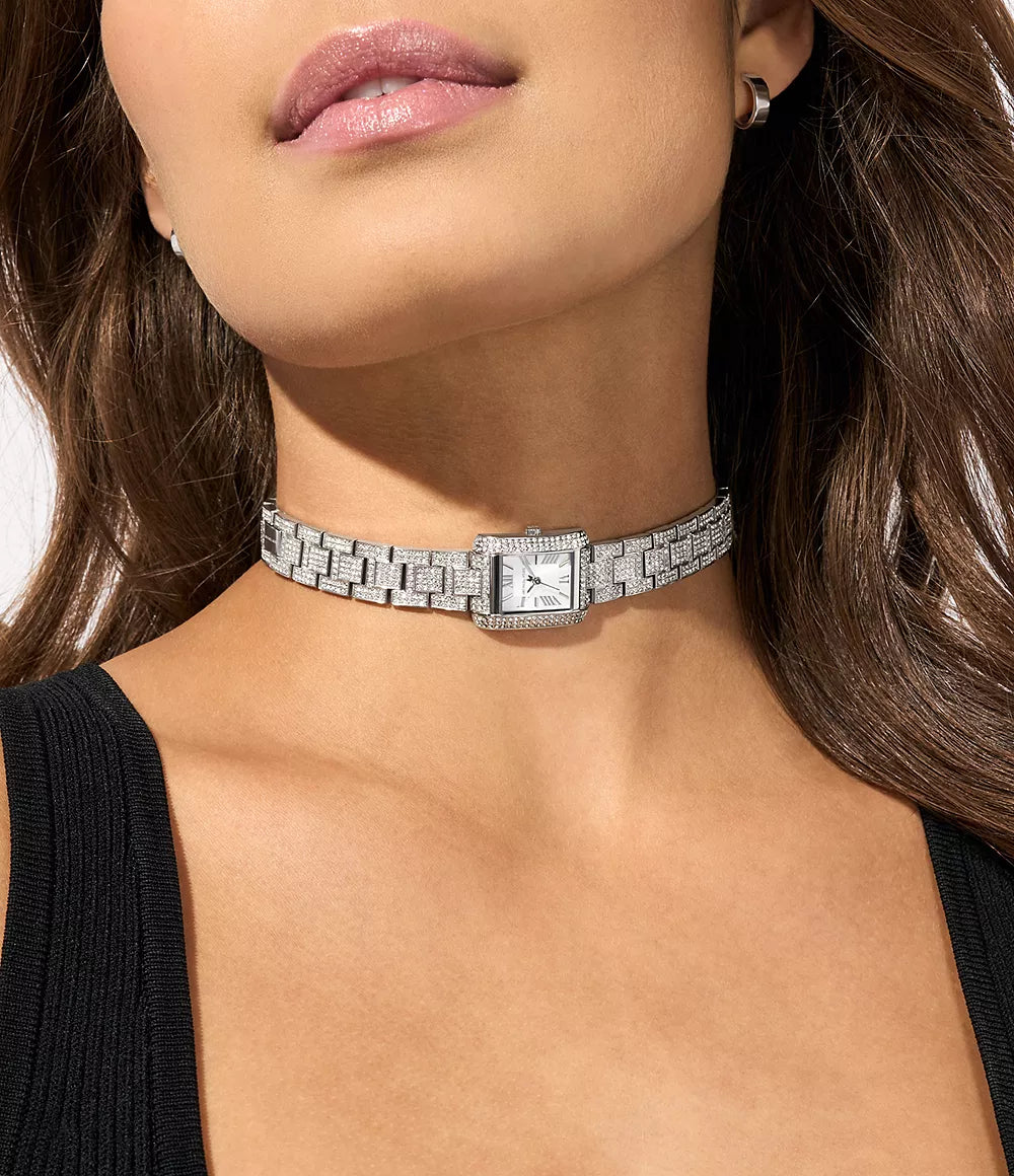  Shop Authentic Michael Kors Emery Pave Double Wrap Crystals White Dial Silver Steel Strap Watch for Women - MK4836 - Luxxuri