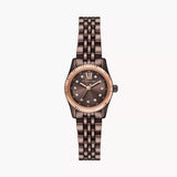  Shop Authentic Michael Kors Lexington Three-Hand Brown Dial Brown Steel Strap Watch for Women - MK4844 - Luxxuri
