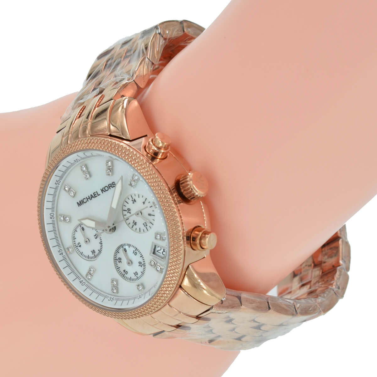  Shop Authentic Michael Kors Damen White Dial Rose Gold Steel Strap Watch for Women - MK5026 - Luxxuri