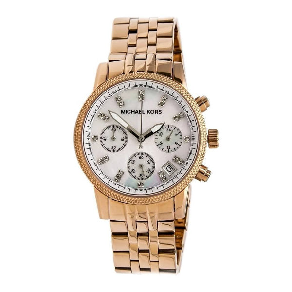  Shop Authentic Michael Kors Damen White Dial Rose Gold Steel Strap Watch for Women - MK5026 - Luxxuri