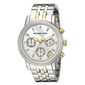  Shop Authentic Michael Kors Ritz Chronograph White Dial Two Tone Steel Strap Watch for Women - MK5057 - Luxxuri