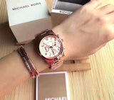  Shop Authentic Michael Kors Runway Rose Gold Dial Rose Gold Steel Strap Watch for Women - MK5128 - Luxxuri