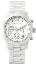  Shop Authentic Michael Kors Runway White Ceramic Dial White Steel Strap Watch for Women - MK5161 - Luxxuri