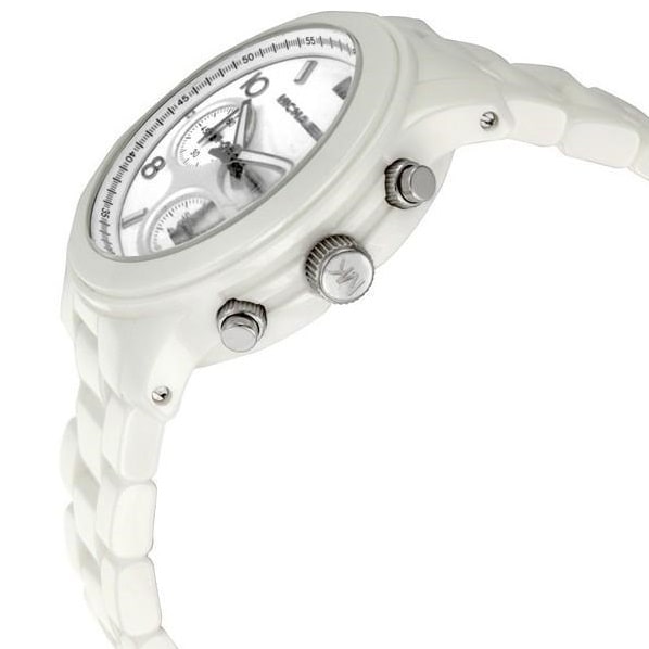  Shop Authentic Michael Kors Runway White Ceramic Dial White Steel Strap Watch for Women - MK5161 - Luxxuri