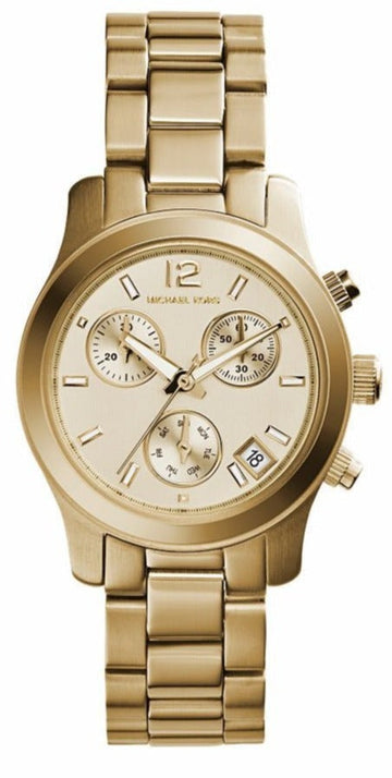  Shop Authentic Michael Kors Runway Gold Dial Gold Steel Strap Watch for Women - MK5384 - Luxxuri