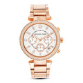  Shop Authentic Michael Kors Parker White Dial with Diamonds Rose Gold Steel Strap Watch for Women - MK5491 - Luxxuri