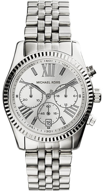  Shop Authentic Michael Kors Lexington Silver Dial Silver Steel Strap Watch for Women - MK5555 - Luxxuri