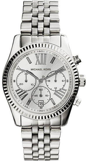  Shop Authentic Michael Kors Lexington Silver Dial Silver Steel Strap Watch for Women - MK5555 - Luxxuri