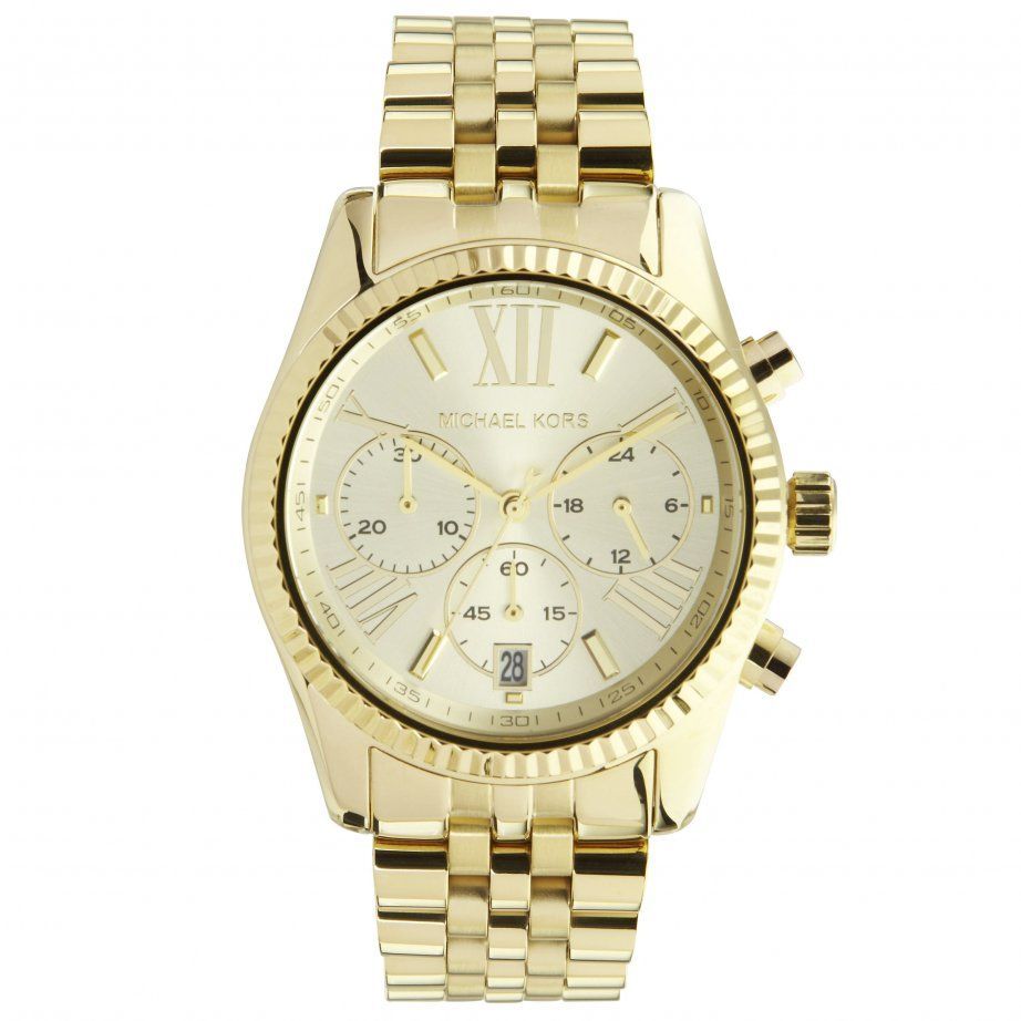  Shop Authentic Michael Kors Lexington Chronograph Gold Dial Gold Steel Strap Watch for Women - MK5556 - Luxxuri