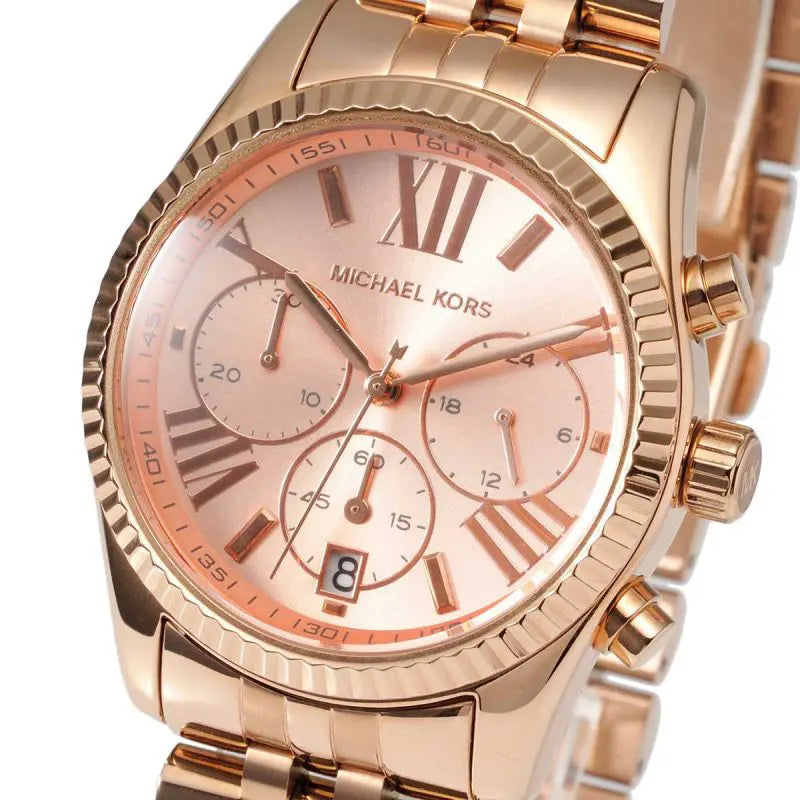  Shop Authentic Michael Kors Lexington Rose Gold Dial Rose Gold Steel Strap Watch for Women - MK5569 - Luxxuri