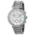  Shop Authentic Michael Kors Parker Mother of Pearl Dial Diamonds Silver Steel Strap Watch for Women - MK5572 - Luxxuri
