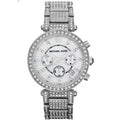  Shop Authentic Michael Kors Parker Mother of Pearl Dial Diamonds Silver Steel Strap Watch for Women - MK5572 - Luxxuri