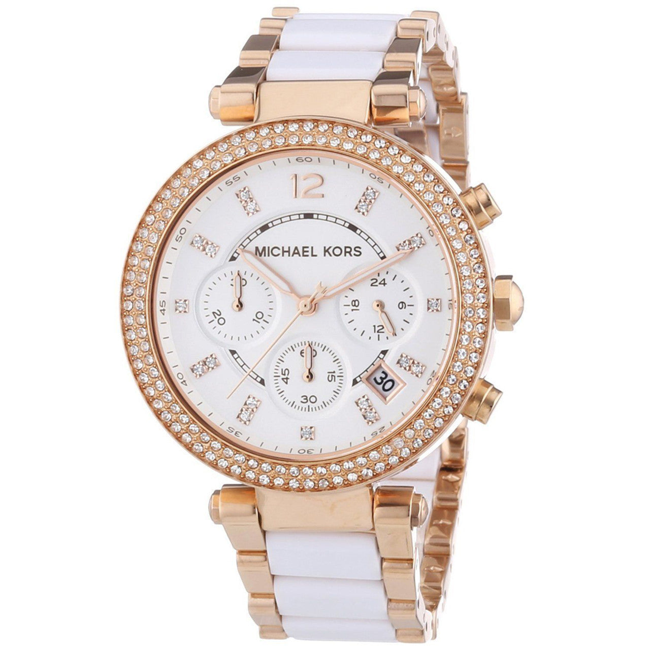  Shop Authentic Michael Kors Parker White Dial Two Tone Steel Strap Watch for Women - MK5774 - Luxxuri