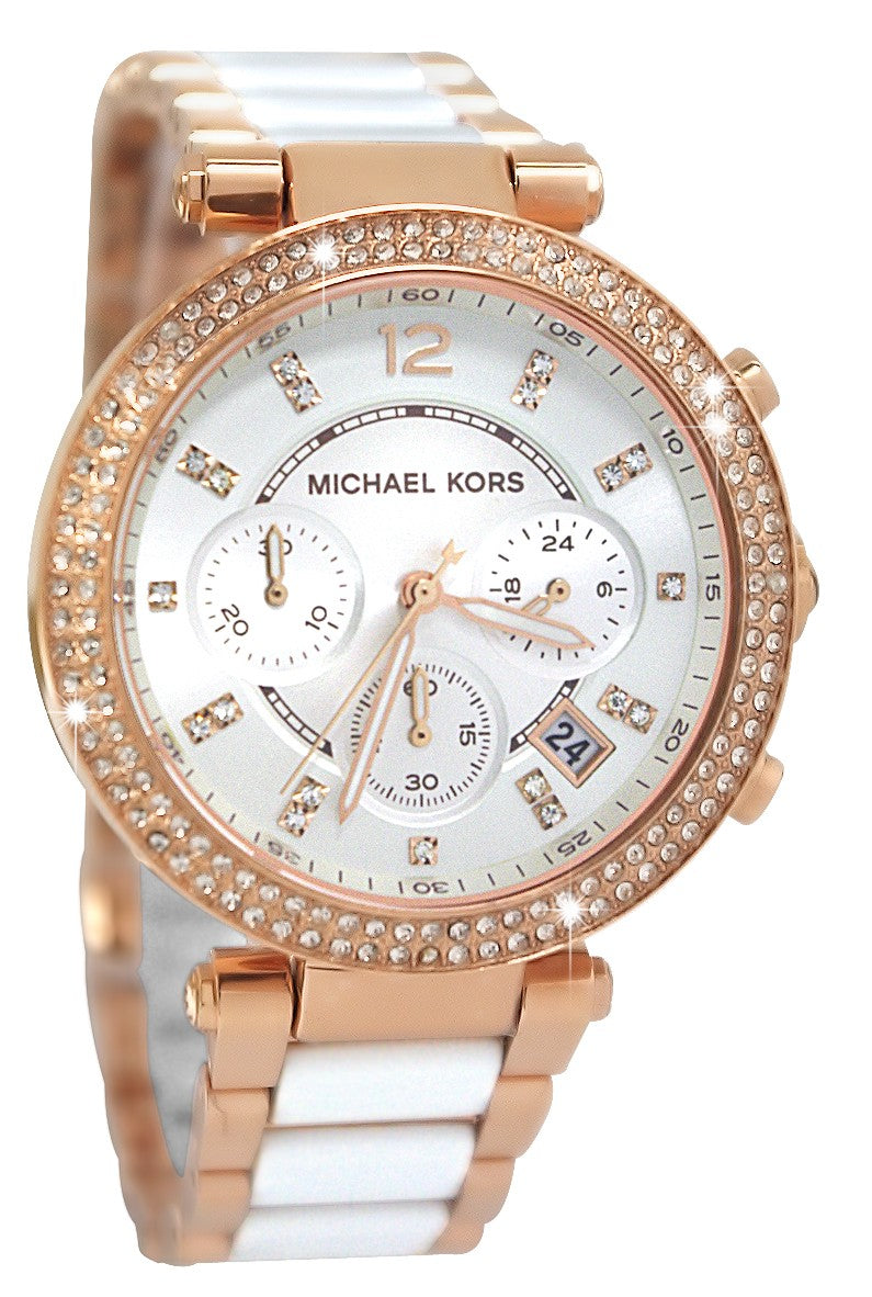  Shop Authentic Michael Kors Parker White Dial Two Tone Steel Strap Watch for Women - MK5774 - Luxxuri