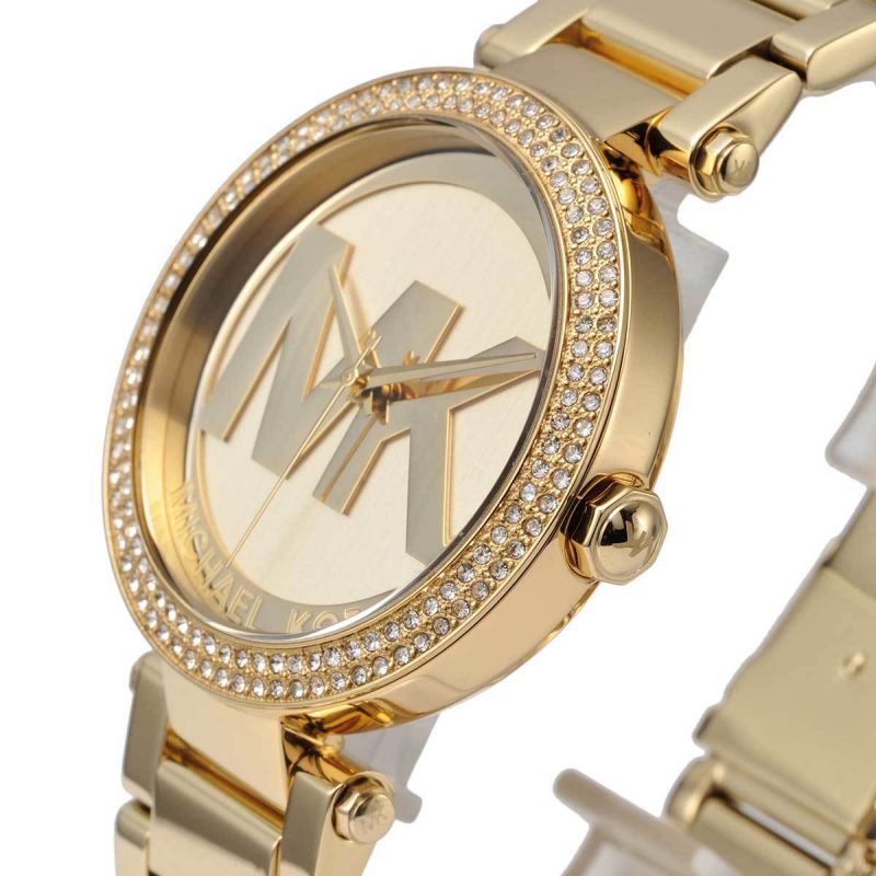  Shop Authentic Michael Kors Parker Diamonds Gold Dial Gold Steel Strap Watch for Women - MK5784 - Luxxuri